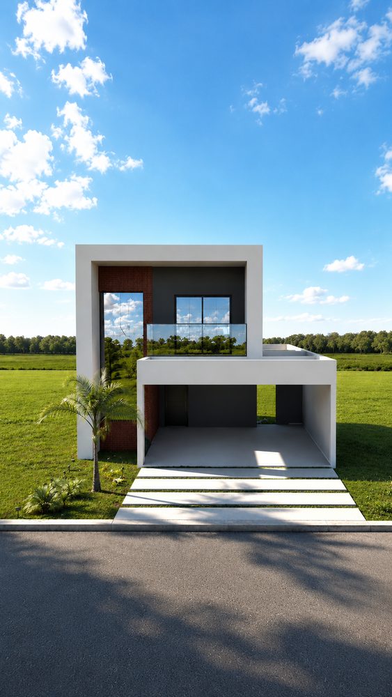 Sobrado Contemporâneo de 126 m² em Desenvolvimento